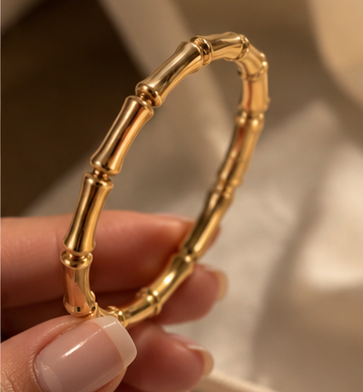 Vioras Bamboo Link Bracelet – Gold
