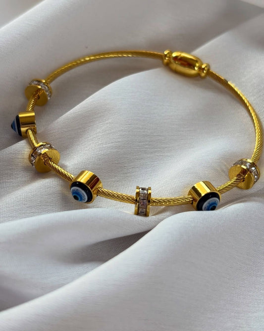 Viora Anti-Tarnish Evil Eye Braclate