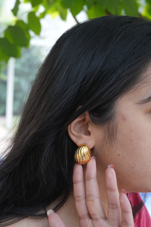 Viora Anti-Tarnish Golden Earings