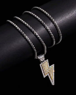 Diamond Lightning Bolt Pendant Necklace