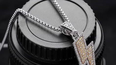 Diamond Lightning Bolt Pendant Necklace