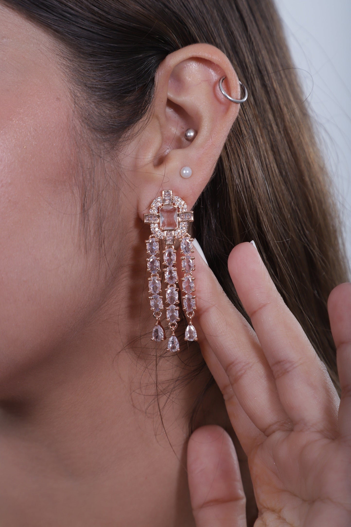 Viora’s Rose Gold American Diamond Set