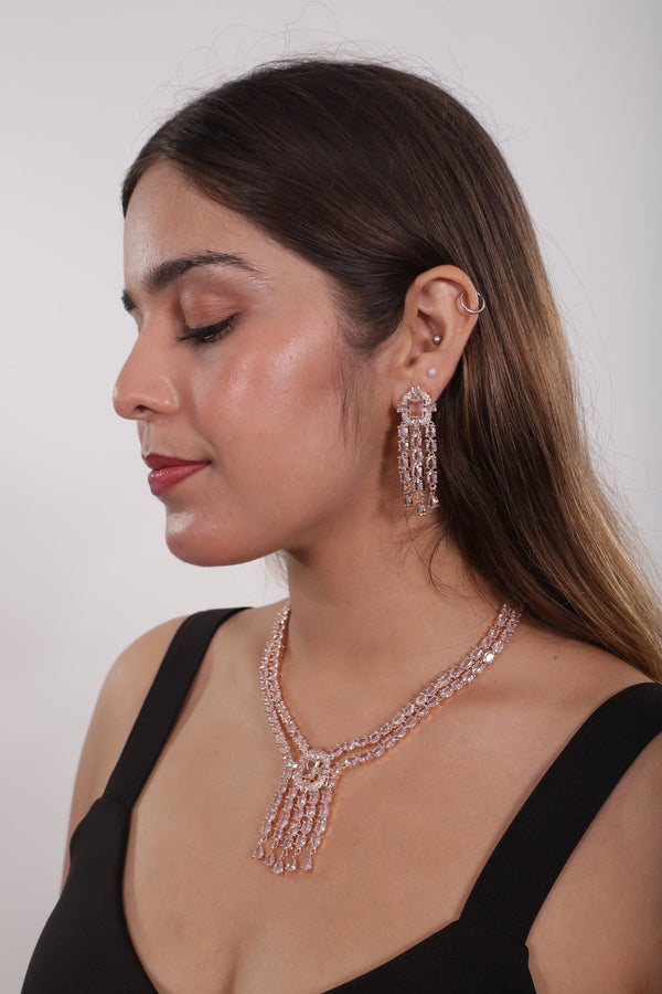 Viora’s Rose Gold American Diamond Set