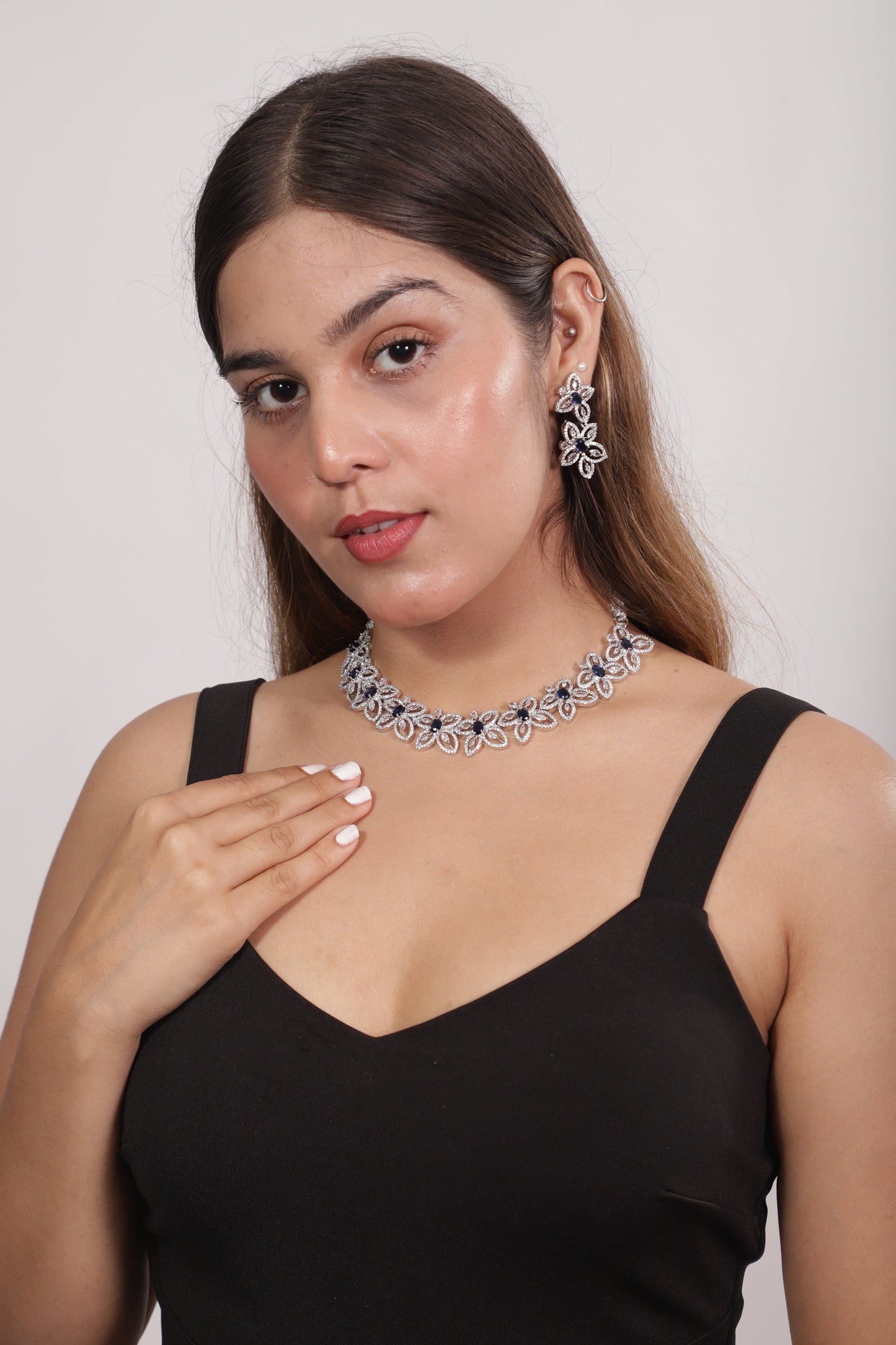 Viora’s Blue Star American Diamond Set