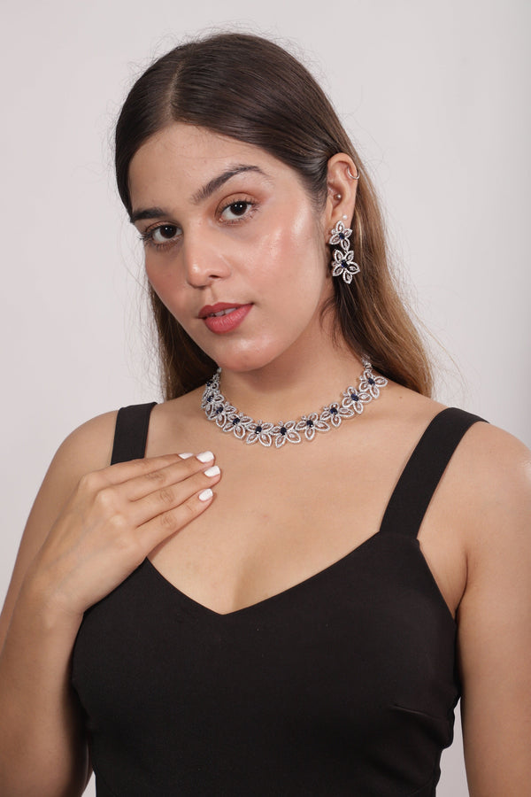 Viora’s Blue Star American Diamond Set