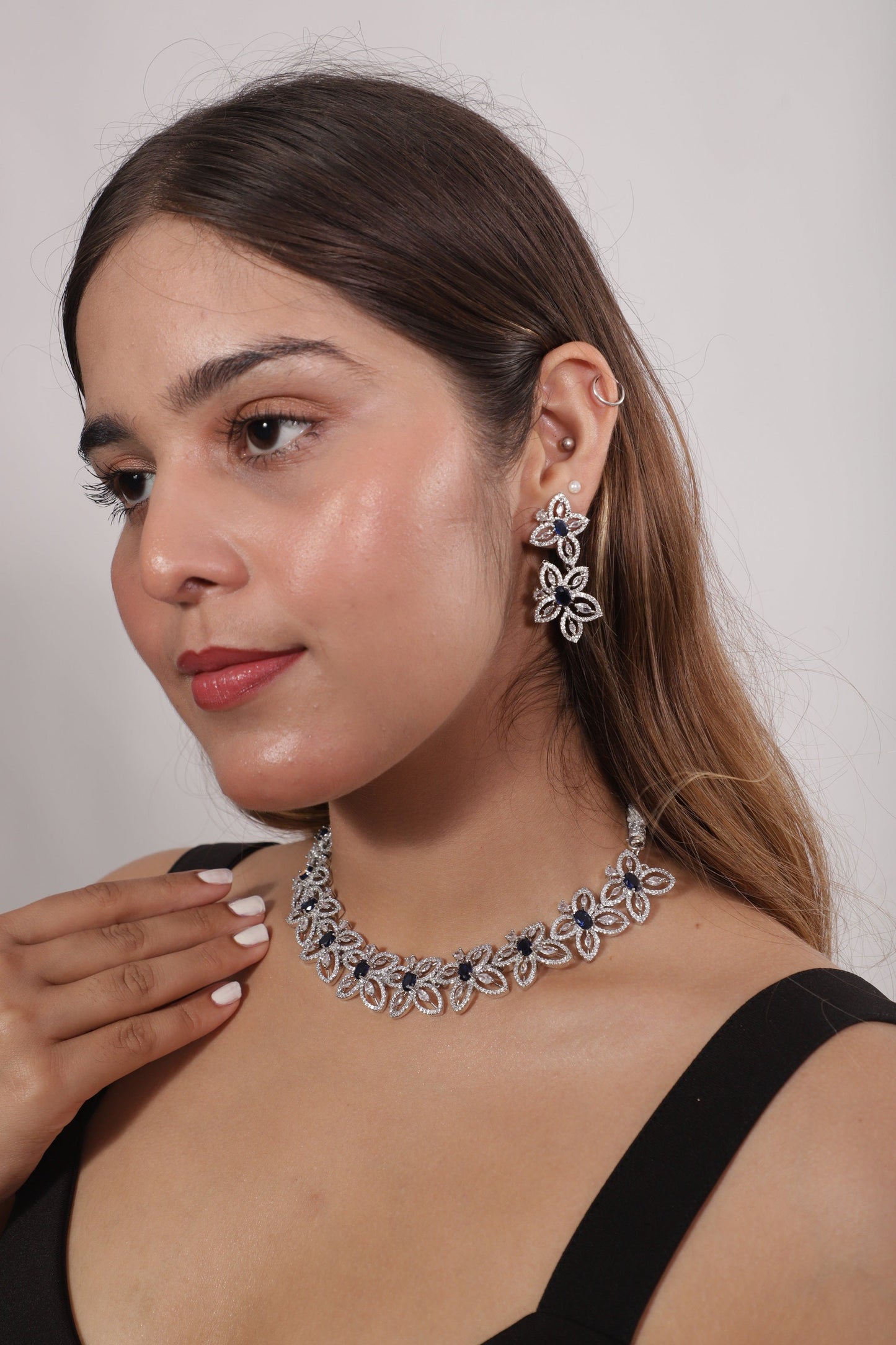 Viora’s Blue Star American Diamond Set
