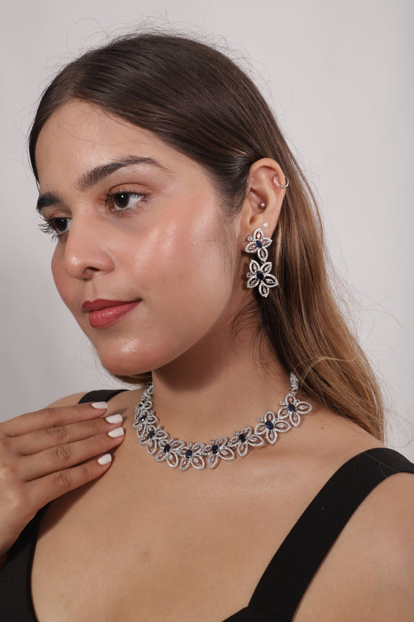 Viora’s Blue Star American Diamond Set