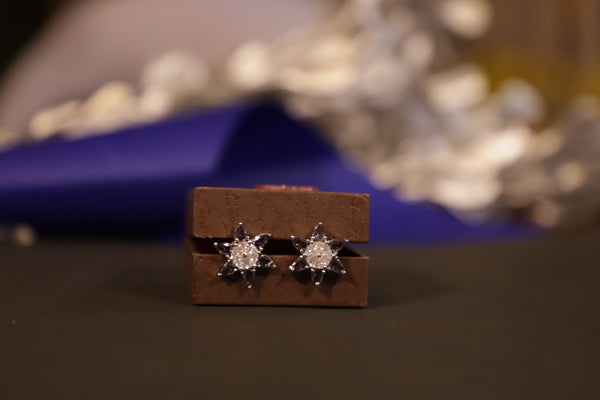 Viora's Lavender Rhodium Plated Earring Set