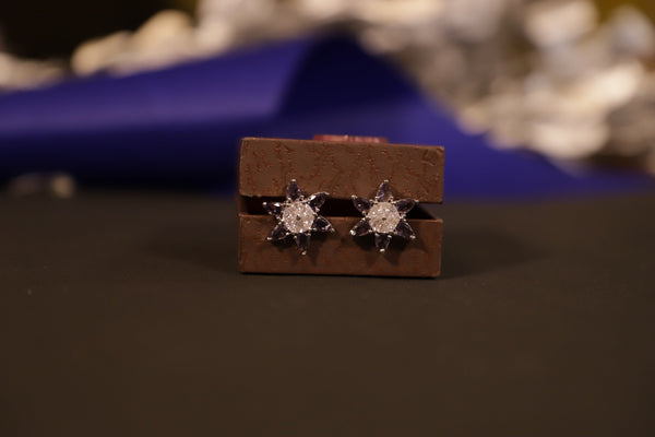 Viora's Lavender Rhodium Plated Earring Set