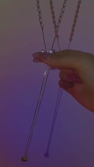 Trendy Long Butterfly Shaped Necklace For Women & Girls Gold-plated Plated Alloy Necklace