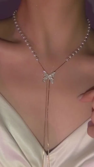 Trendy Long Butterfly Shaped Necklace For Women & Girls Gold-plated Plated Alloy Necklace