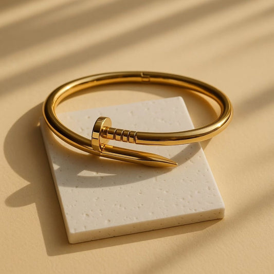 Viorass Nail Cuff Bracelet gold